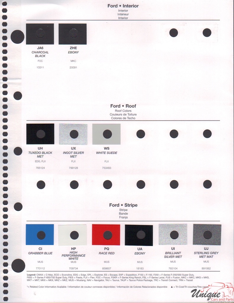 2014 Ford Paint Charts Rinshed-Mason 5